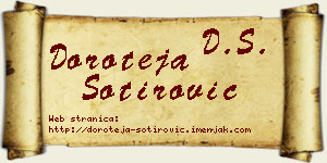 Doroteja Sotirović vizit kartica